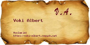 Voki Albert névjegykártya
